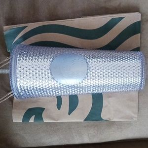 Starbucks Silver Studded Cold Cup Tumbler